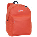 Everest Backpack Book Bag - Back to School Classic Style & Size-Rust Orange-