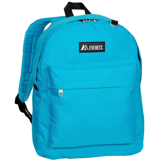 Everest Backpack Book Bag - Back to School Classic Style & Size-Aqua-