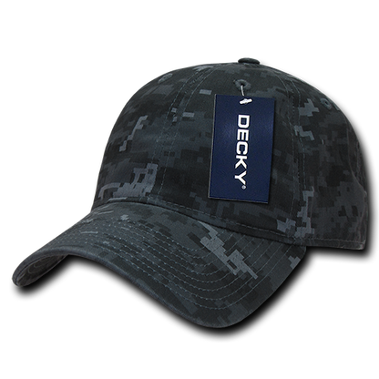 Decky Relaxed Cotton Camouflage Low Crown Pre Curved Bill Buckle Dad Caps Hats-NTG-