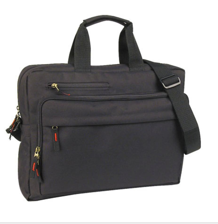 Organizer Portfolio Bags Suitcase Case Shoulder Strap Multi Pockets Zippered 15inch-