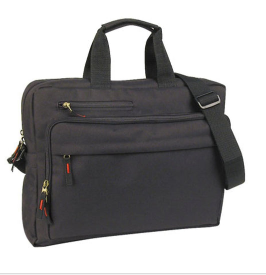 Organizer Portfolio Bags Suitcase Case Shoulder Strap Multi Pockets Zippered 15inch-