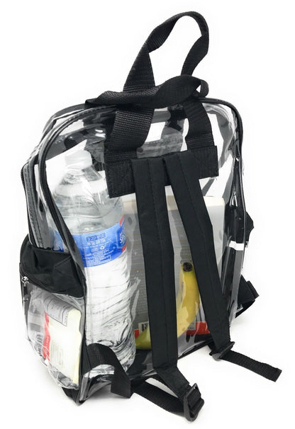 25 Lot Clear Transparent School Security Backpack Book Bags 3 Pockets Wholesale Bulk-