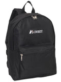 Everest Backpack Book Bag - Back to School Basic Style - Mid-Size-Black-