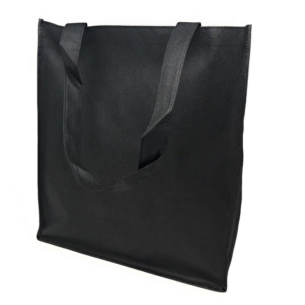 3 Lot Large Reusable Grocery Shopping Tote Bags With Gasset Travel Sports-Black-