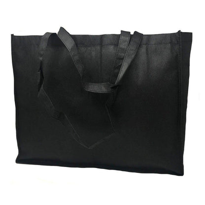 3 Pack Extra Large Reusable Grocery Shopping Tote Bags Recycled Eco Friendly 20inch-Black-