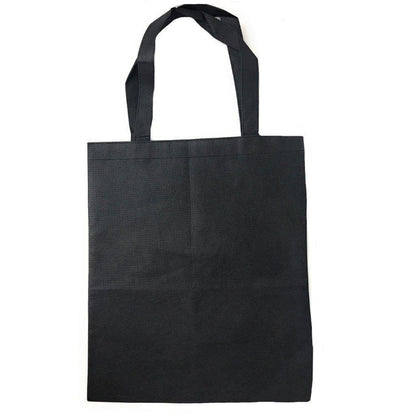 3 Pack Reusable Grocery Shopping Tote Bags Recycled Eco Friendly 15 inch-Black-