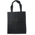 3 Pack Reusable Grocery Shopping Tote Bags Recycled Eco Friendly 15 inch-Black-