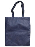 3 Pack Reusable Grocery Shopping Tote Bags Recycled Eco Friendly 15 inch-Navy-