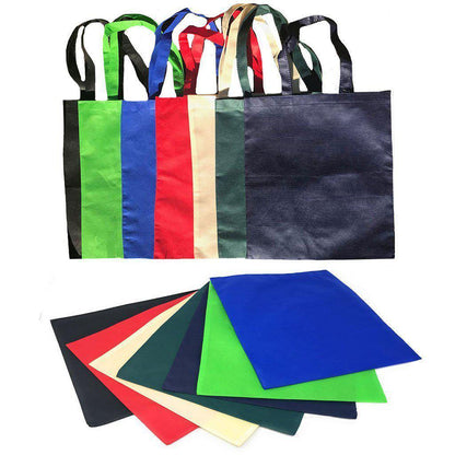 3 Pack Reusable Grocery Shopping Tote Bags Recycled Eco Friendly 15 inch-Royal-