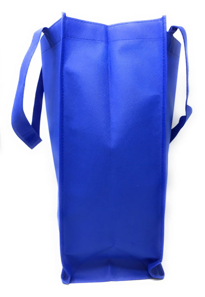 3 Pack Reusable Grocery Shopping Tote Bag Bags With Gusset Eco Friendly 13X15inch-Royal-