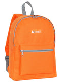 Everest Backpack Book Bag - Back to School Basic Style - Mid-Size-Orange-