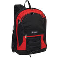 Everest Two-Tone Backpack w/ Mesh Pockets-Red-