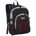 Everest Backpack w/ Dual Mesh Pocket-Burgundy/Gray-