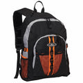 Everest Backpack w/ Dual Mesh Pocket-Orange/Gray-