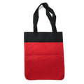 4 Pack Reusable Grocery Shopping Bags Totes Travel Gym Sports Plain 14X15-Red/Black-