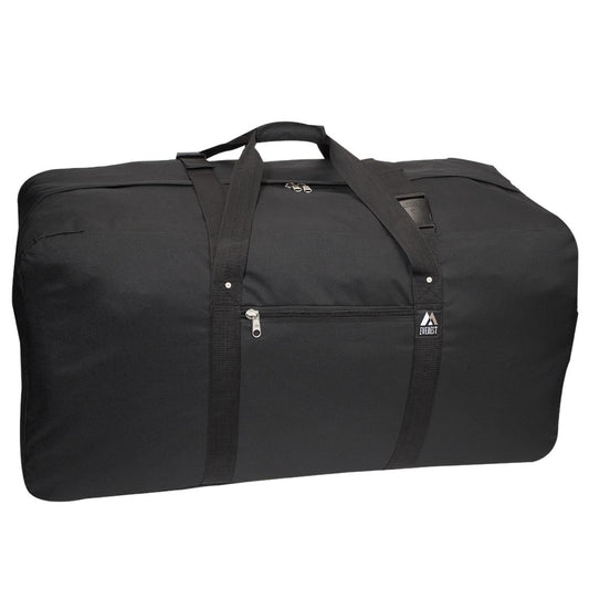Everest Large Heavy-Duty Cargo Duffel Bag-Black-