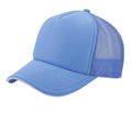 5 Panel Mesh Sandwich Bill Solid Two Tone Trucker Baseball Caps Hats No Sim-Columbia Blue-