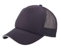 5 Panel Mesh Sandwich Bill Solid Two Tone Trucker Baseball Caps Hats No Sim-Dark Gray-