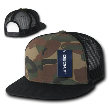 50 Lot Camouflage Flat Bill Foam Mesh Trucker Hats Caps Snapback Wholesale Lots-