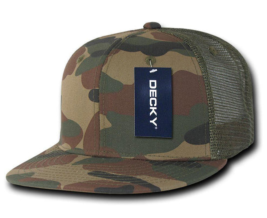 50 Lot Camouflage Flat Bill Foam Mesh Trucker Hats Caps Snapback Wholesale Lots-
