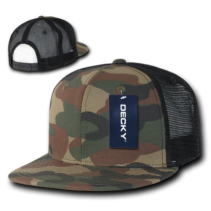 50 Lot Camouflage Flat Bill Foam Mesh Trucker Hats Caps Snapback Wholesale Lots-