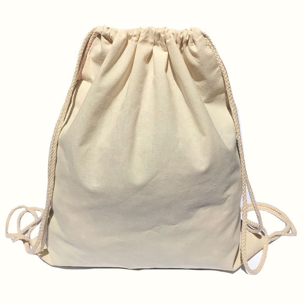 50 Lot Cotton Natural White Drawstring Backpack Tote Sack Bag Wholesale Lot-