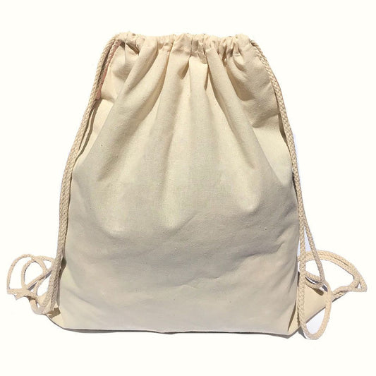 50 Lot Cotton Natural White Drawstring Backpack Tote Sack Bag Wholesale Lot-