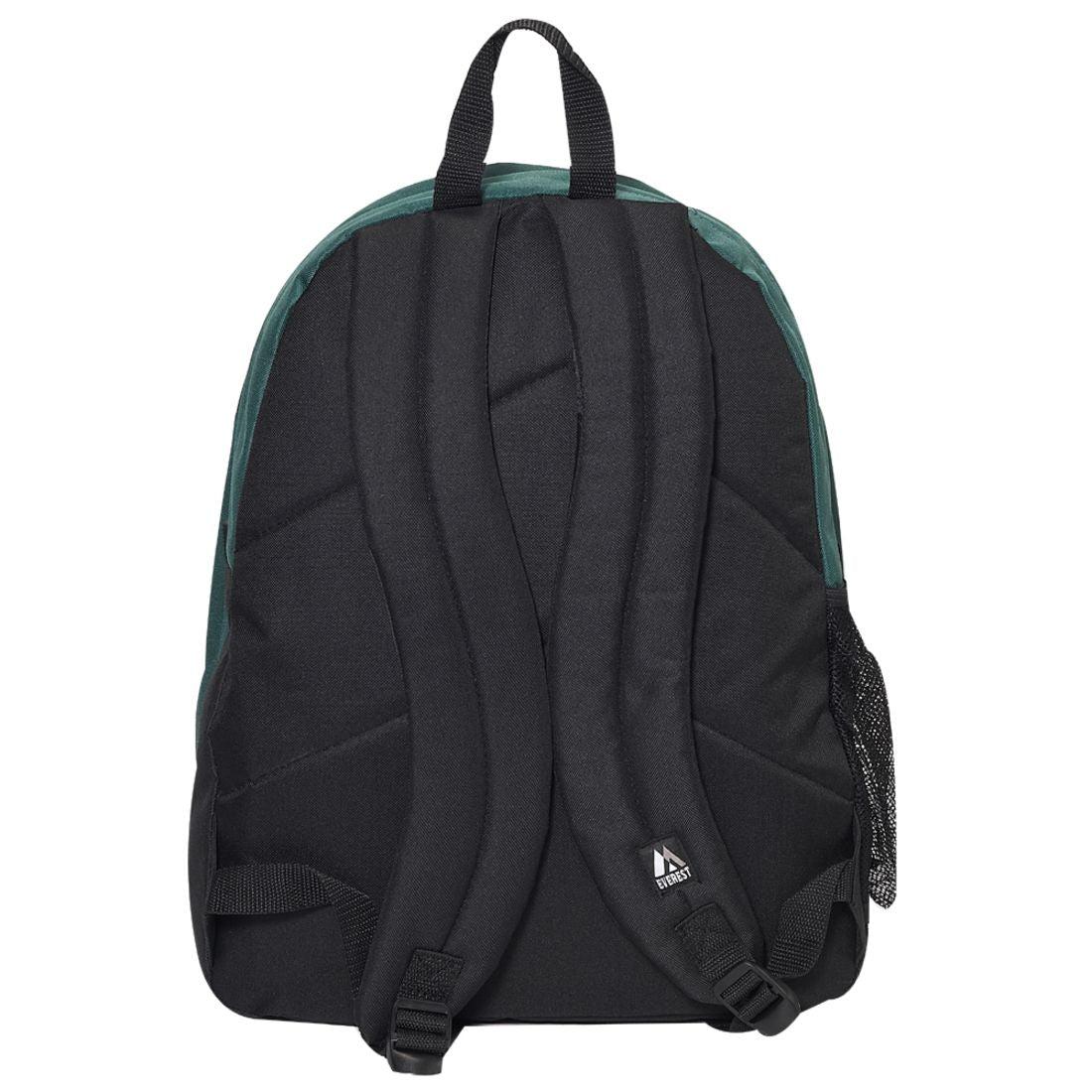 Everest mid-size Double Compartment Backpack with cargo room.-Black-