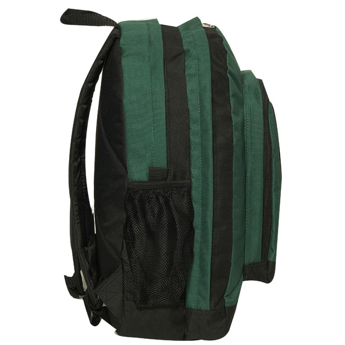 Everest mid-size Double Compartment Backpack with cargo room.-Black-