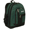 Everest mid-size Double Compartment Backpack with cargo room.-Dark Green/Black-