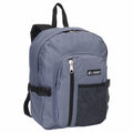 Everest Backpack with Front Mesh Pocket-Dark Grey/Black-