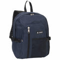 Everest Backpack with Front Mesh Pocket-Navy/Black-