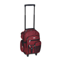 Everest Deluxe Wheeled Backpack-Burgundy-