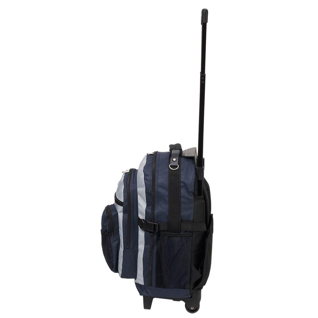 Everest Deluxe Wheeled Backpack-Black-