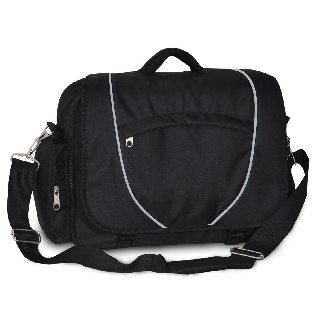 Everest Deluxe Briefcase with Dual Snap Buckle Front Flap-