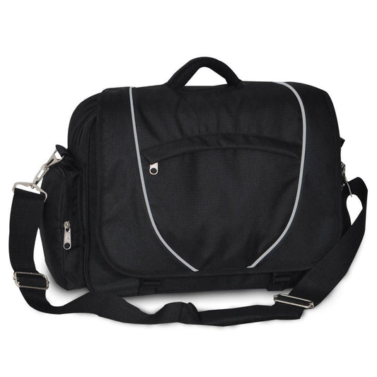 Everest Deluxe Briefcase with Dual Snap Buckle Front Flap-