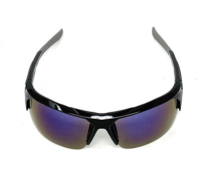 Polarized Half Frame Sunglasses Sports Warrior Style Driving Motorcycle Fishing-Mirror / Grey (frame)-
