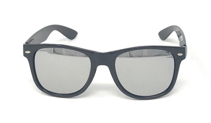 Polarized Sunglasses Classic Way Bamboo Mirror Mens Womens Teens-Black (lens) Black (frame)-