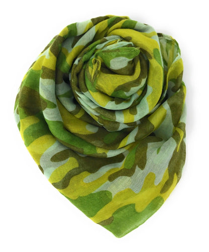 Casaba Camouflage Camo Print Womens Scarves Scarf Shawl Lightweight Sheer Wrap-Pink-