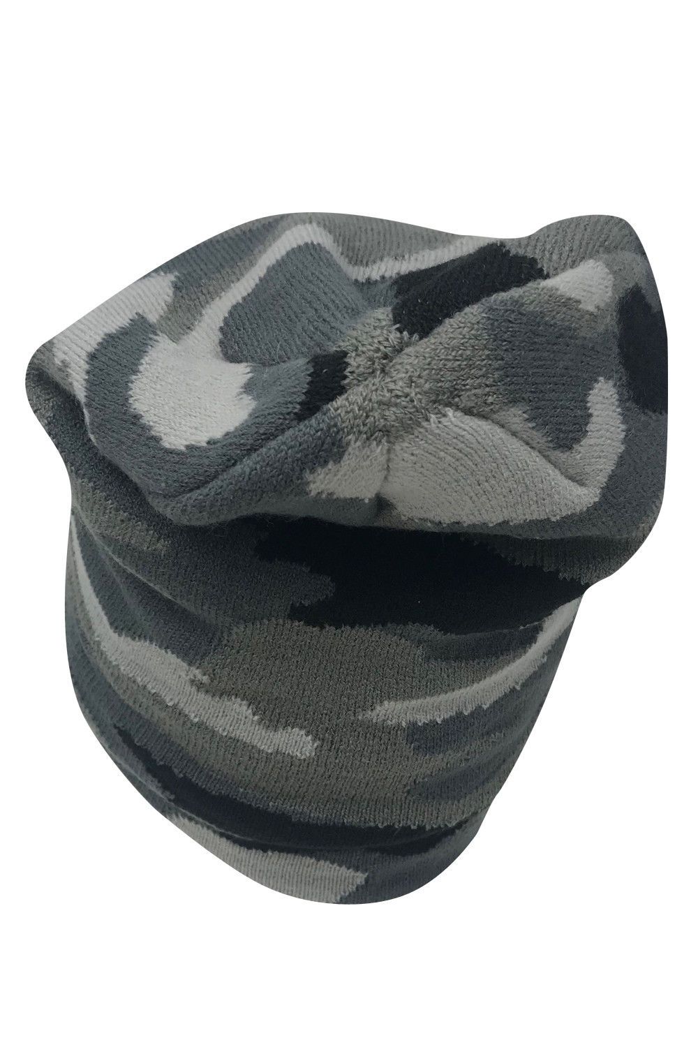Casaba Double Layer Winter Beanies Camouflage Toboggan Caps Hats Men Women-Green-