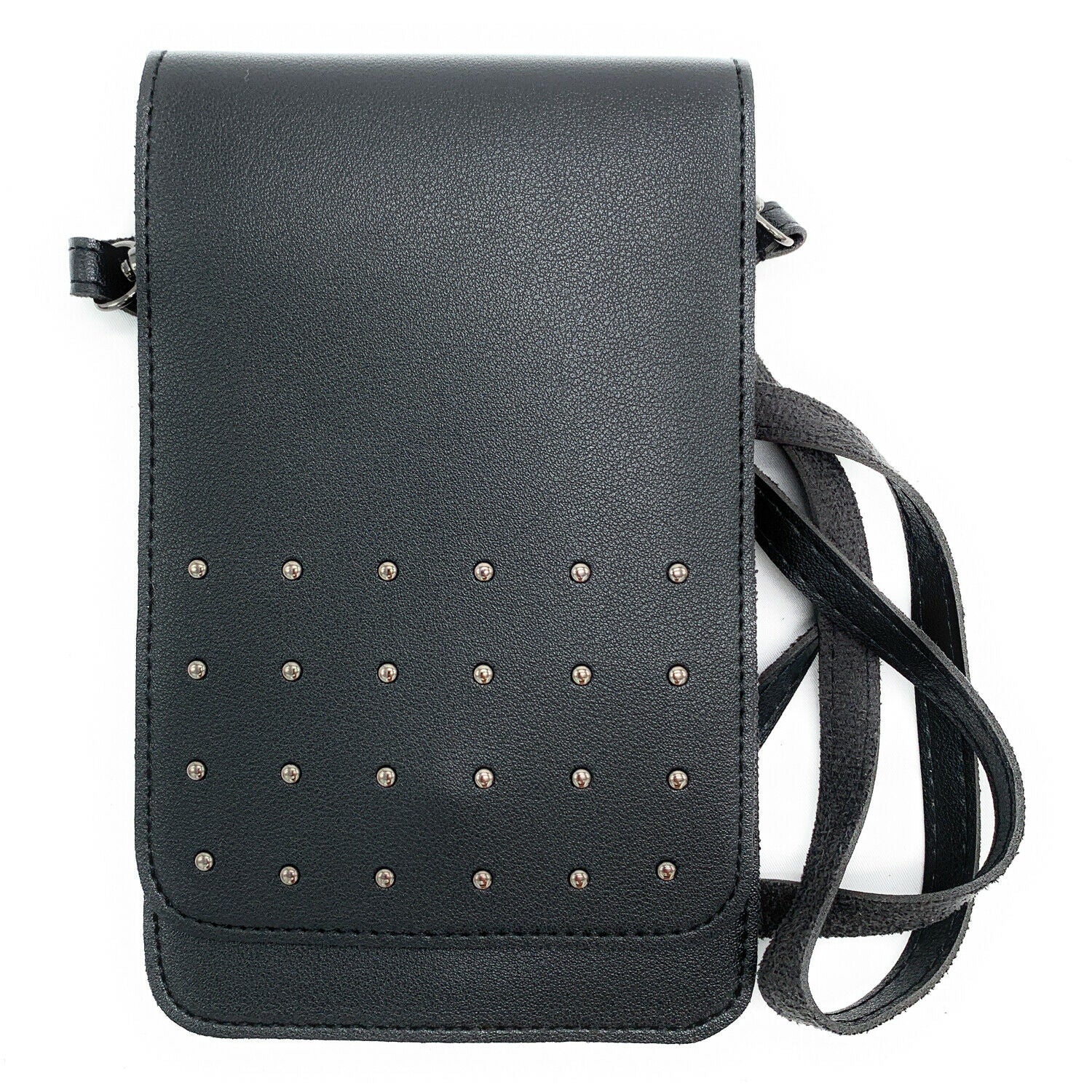 Empire Cove Womens Crossbody Bag with Clear Touchscreen Window Wallet Pouch Case-Black-