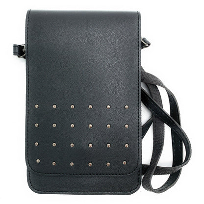 Empire Cove Womens Crossbody Bag with Clear Touchscreen Window Wallet Pouch Case-Black-