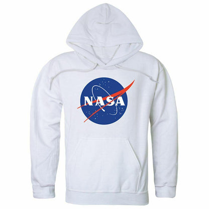 NASA Official Logo Hoodie Sweatshirts Unisex-White-S-