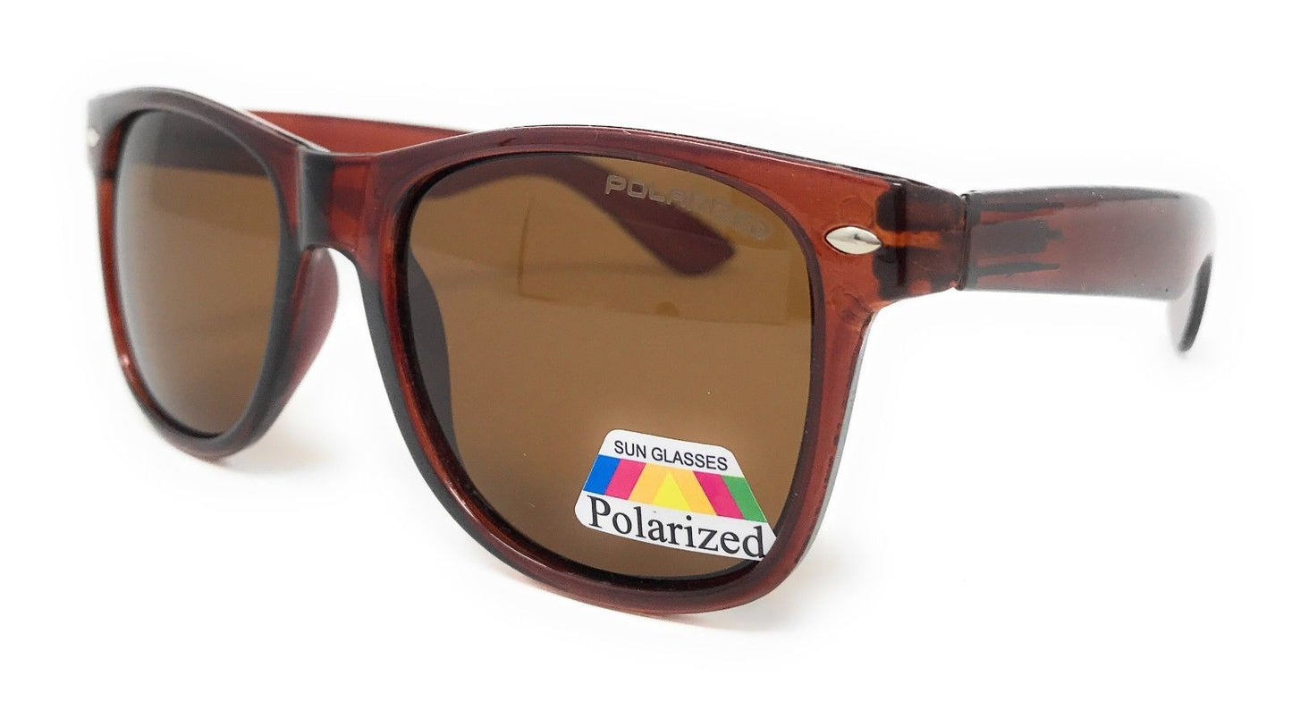 Classic Polarized Sunglasses Club Aviator Bamboo Sports Mirror Men's Women's-Black (lens) Black (frame)-