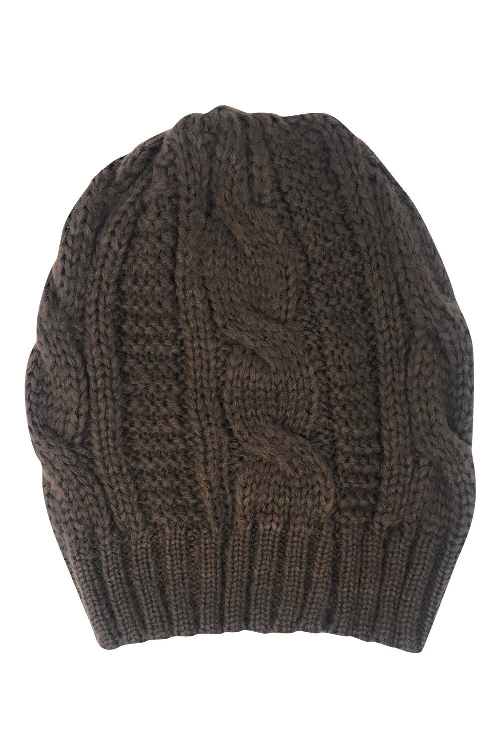 Casaba Warm Beanies Cable Knit Braided Slouch Long Hats Caps for Men Women-Black-