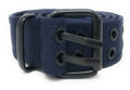 Casaba Canvas Fabric Belts for Kids Boys Girls 2 to 10 years Double Rows-Navy-S-