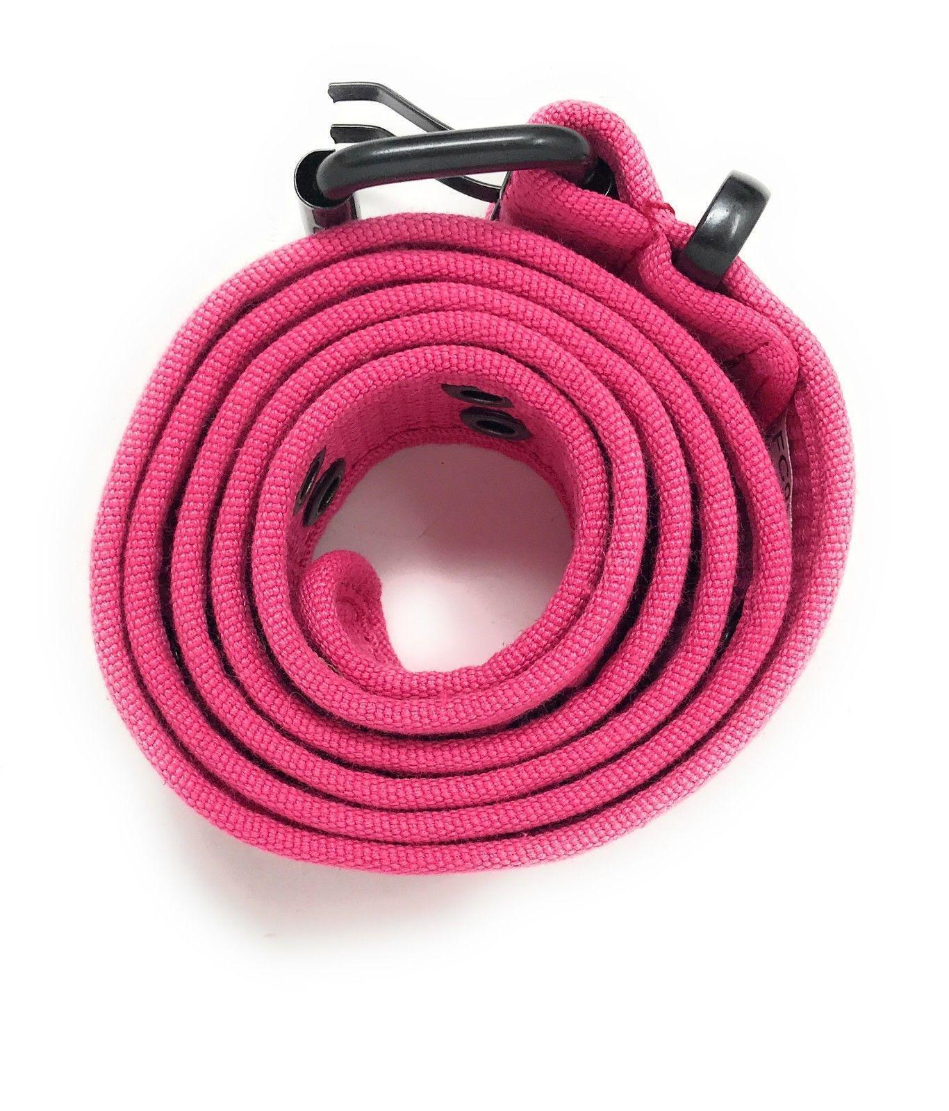 Casaba Canvas Belts Double Row 2 Holes Grommet Fabric Military Mens Women Unisex-Black-Small (30"- 32")-