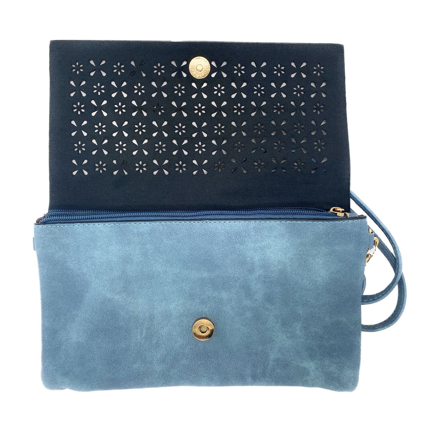 Empire Cove Floral Crossbody Bag with Clear Touchscreen Window Wallet Pouch Case-Black-