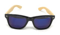 Classic Polarized Sunglasses Club Aviator Bamboo Sports Mirror Men's Women's-Blue Mirror / Light Bamboo-