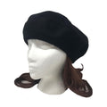 Casaba Women's Wool Warm Beret French Style Artsy Lightweight Fashion Hats Caps-Black-